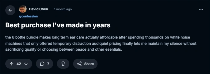 AudiQuiet Reddit Review